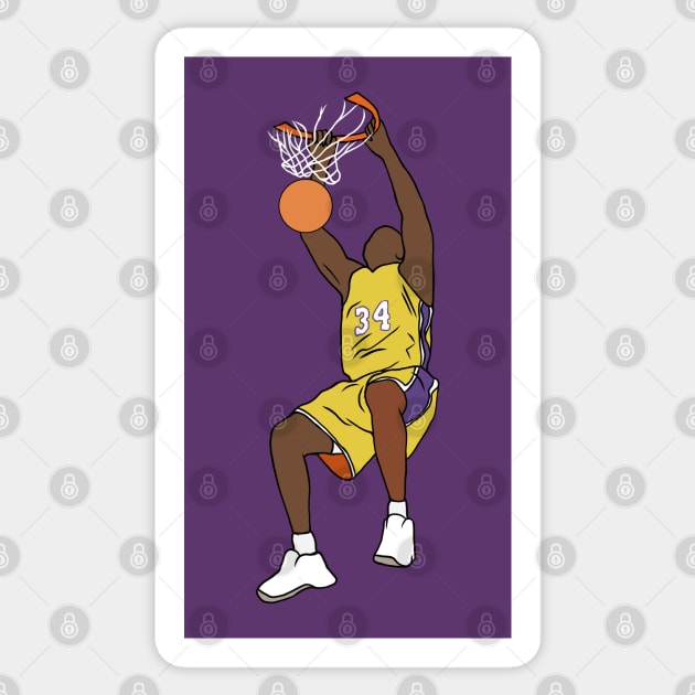 Shaquille O'Neal Dunk Sticker by rattraptees